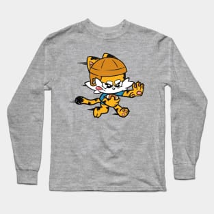 Little Tiger Dude - Vintage Football Long Sleeve T-Shirt
